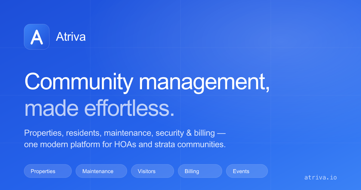 Atriva — Community management, made effortless